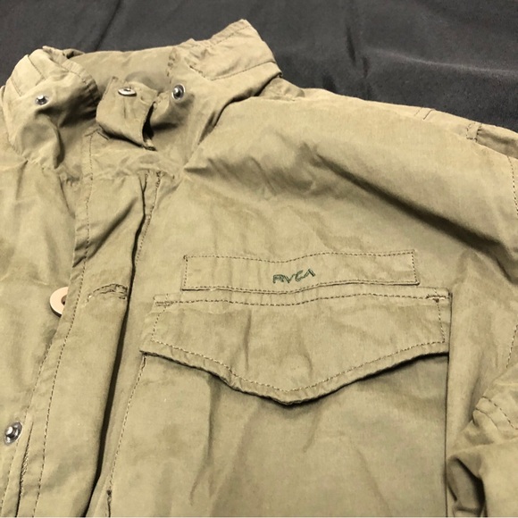 RVCA Men's Olive Military Field Jacket - Picture 4 of 8